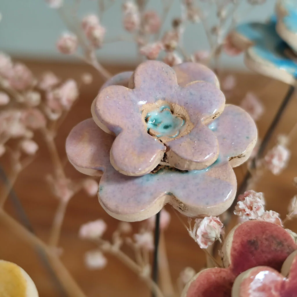 Colourful Ceramic Flower Stems - Handmade Bouquet - Image 7