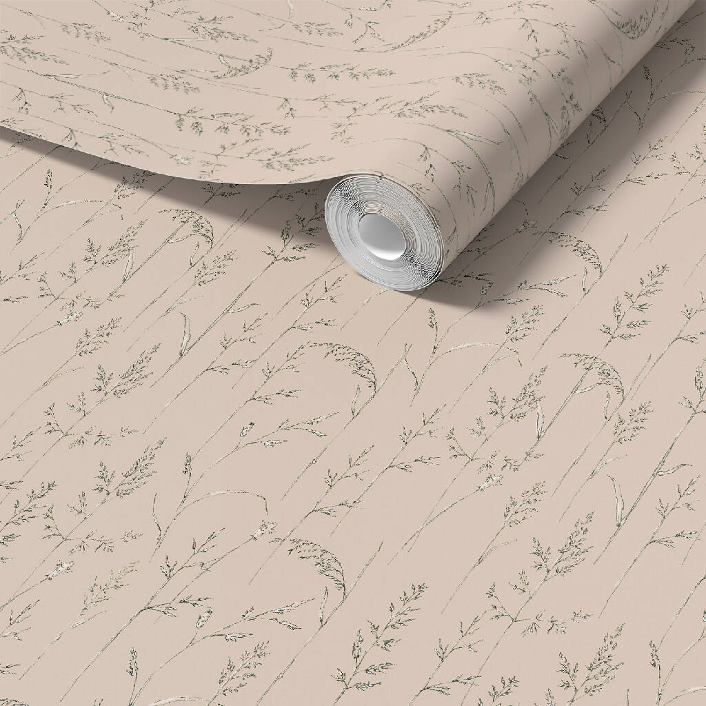Cornish Meadow Sustainable Wallpaper: Four Colours - Image 6
