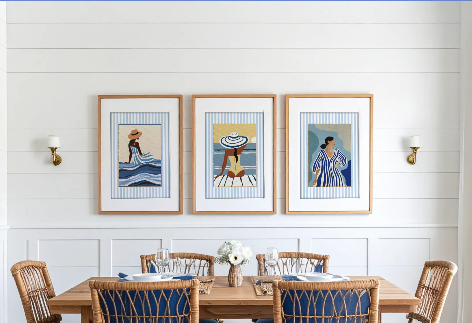 Cote d' Azur Print Coastal Illustration Beach Club Riviera Artwork - Image 5