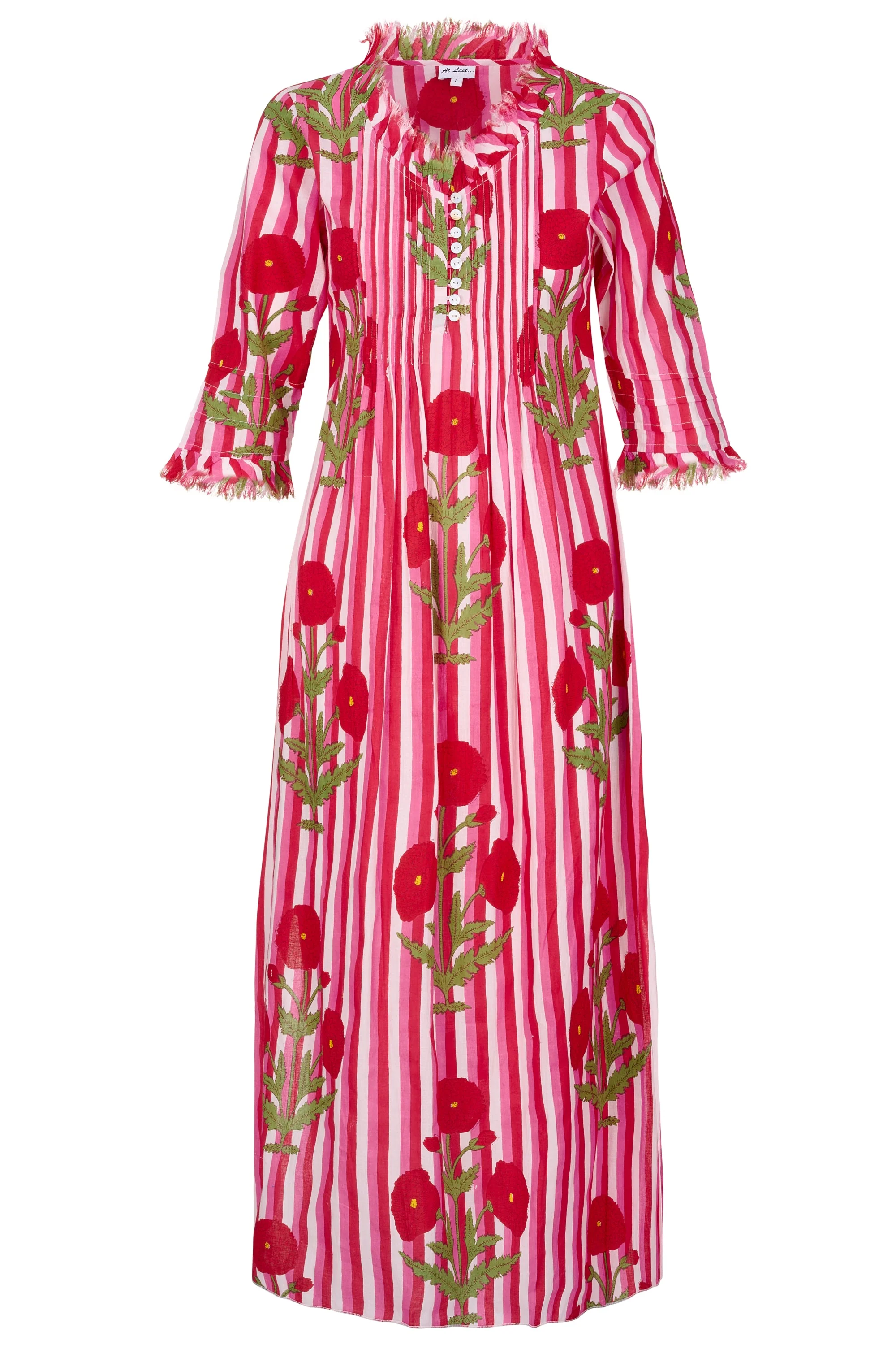 Cotton Annabel Maxi Dress in Red Marigold - Image 6