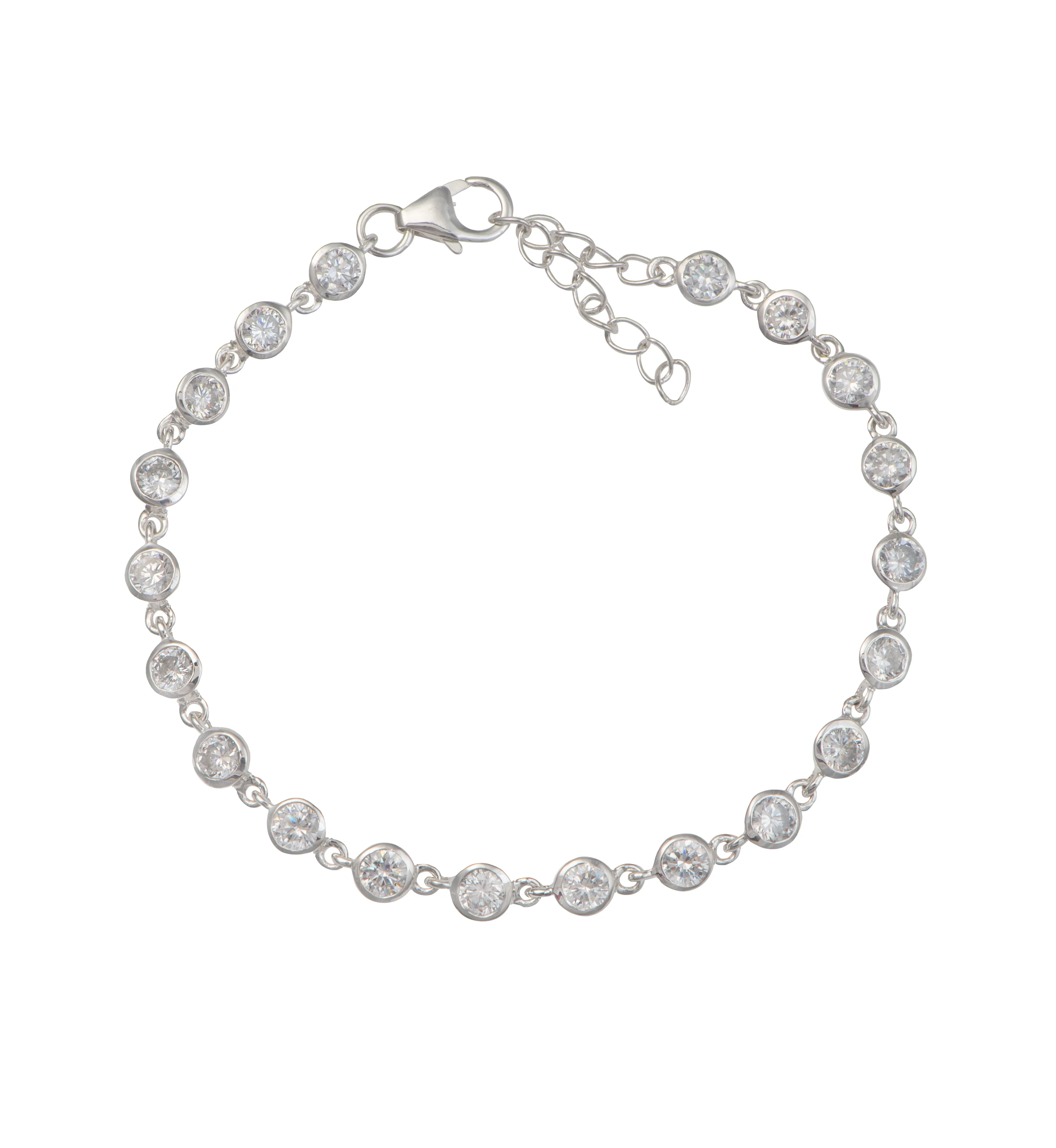 Cubic Zirconia Tennis Bracelet in Sterling Silver - Image 2