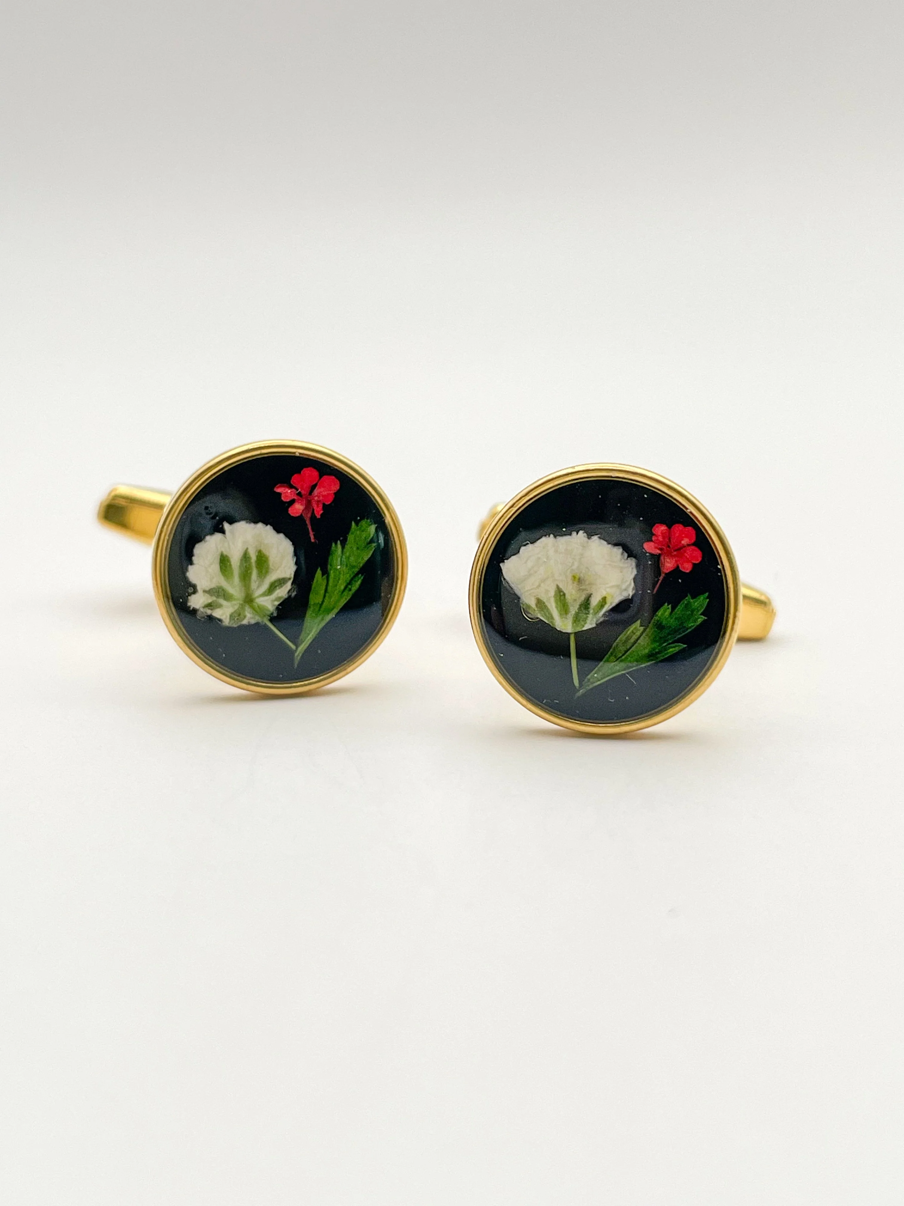 Cufflinks with gypsophila flowers in 12mm - Image 7