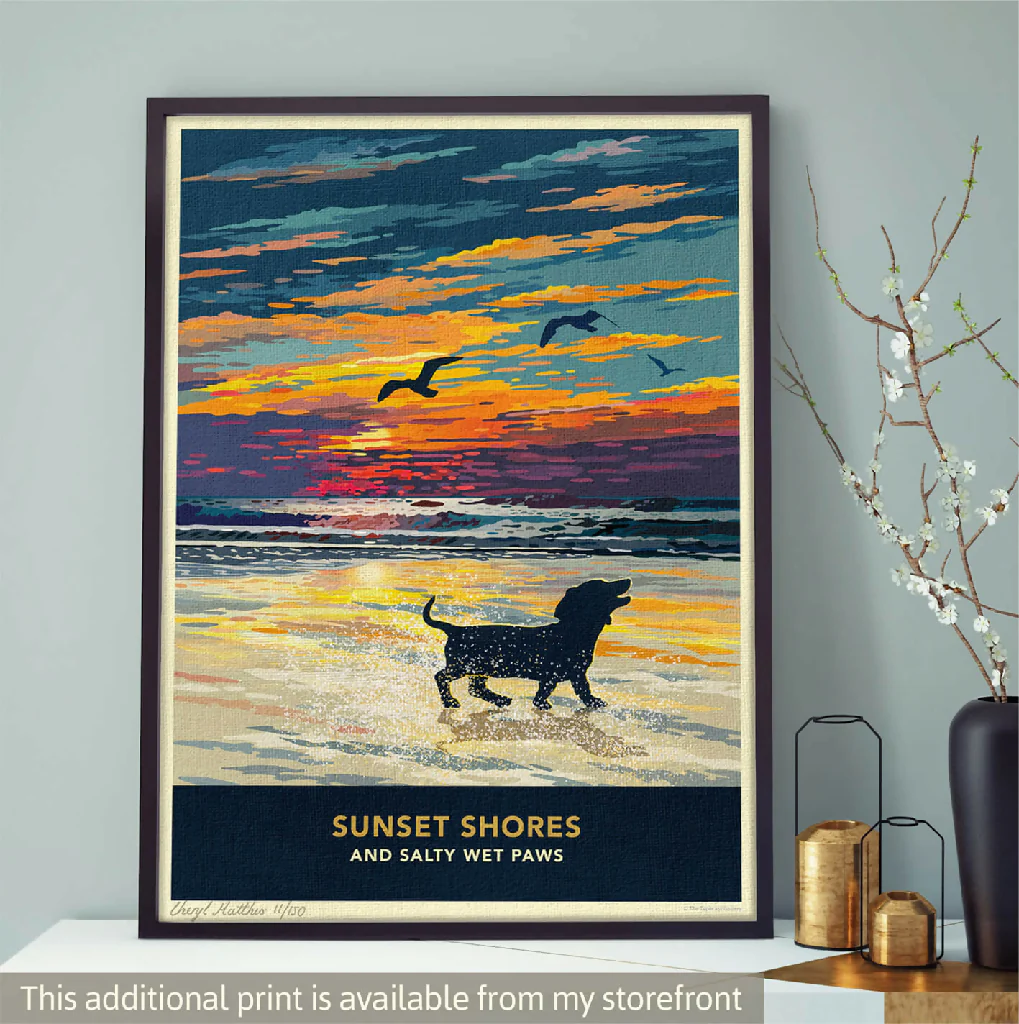 DACHSHUND ‘WAGGY TAILS’ LIMITED EDITION ART PRINT - Image 8