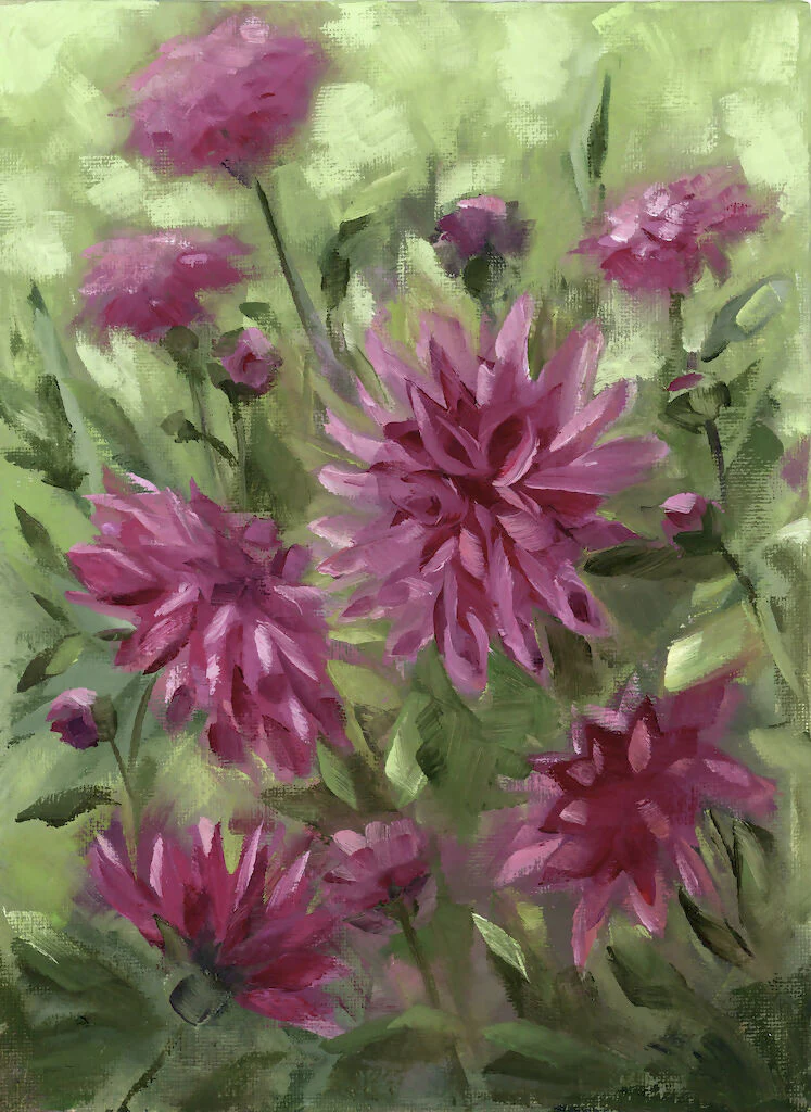 Dahlias Fine Art Print - Image 2
