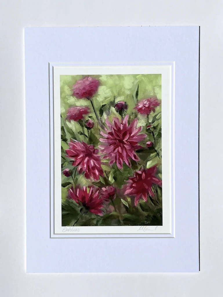 Dahlias Fine Art Print - Image 3