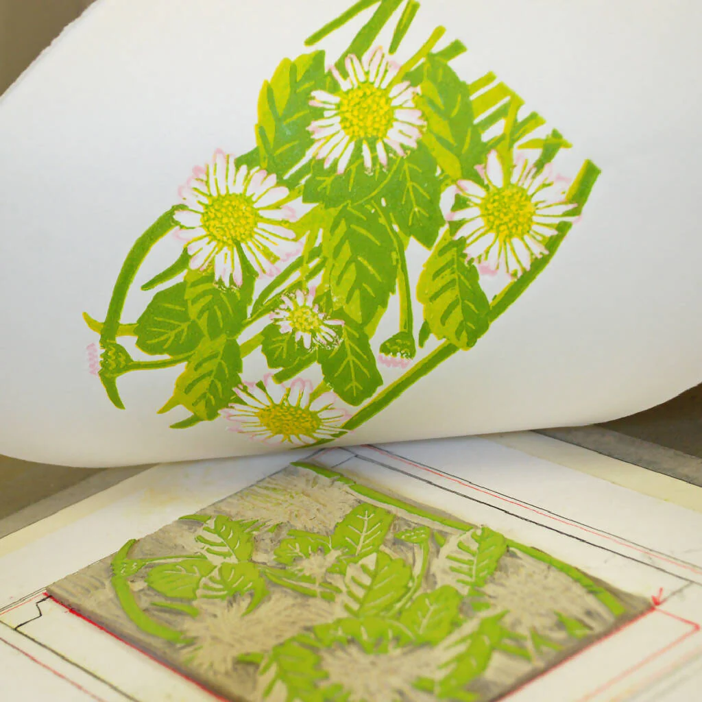 Daisies - Limited Edition - Original Linocut Print - Image 3