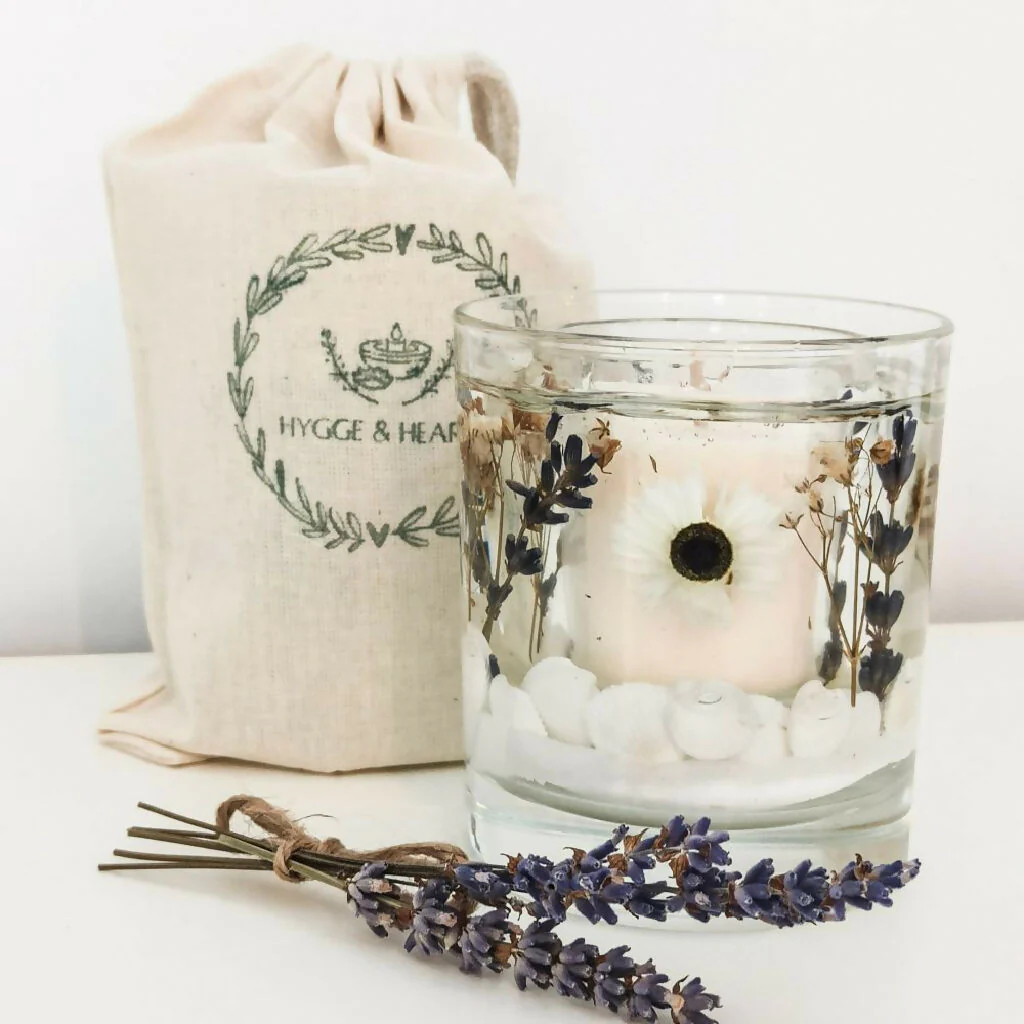 DAISY AND LAVENDER REFILLABLE BOTANICAL SCENTED CANDLE