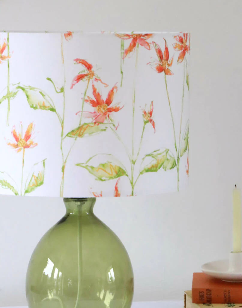 Dancing Autumn Daisies Designer Lampshade - Image 2