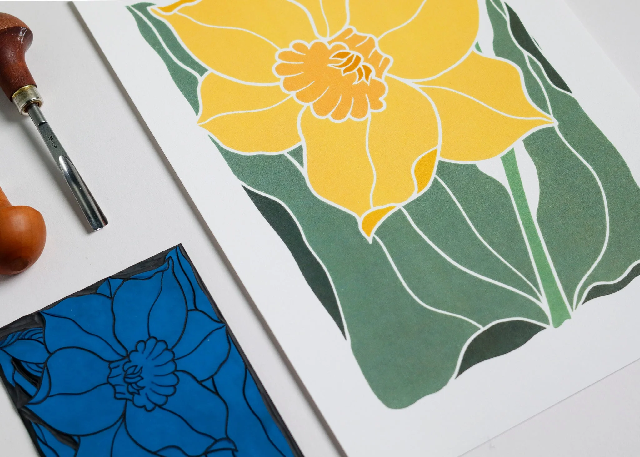 Dancing Daffodil | Art Print on Cotton Paper - Image 2