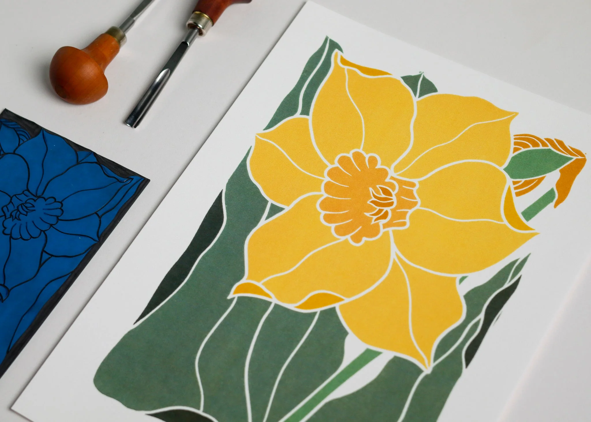 Dancing Daffodil | Art Print on Cotton Paper - Image 3