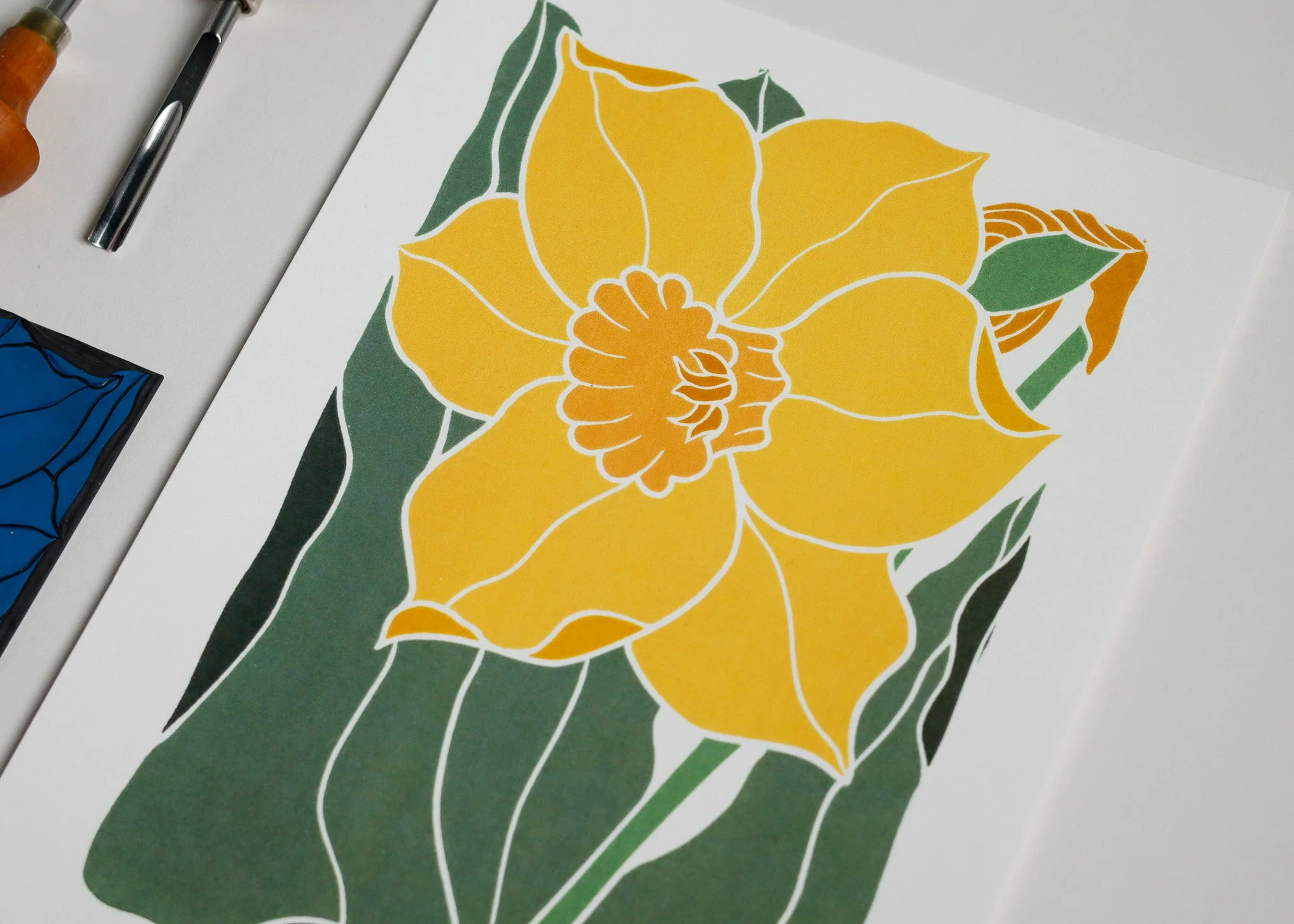 Dancing Daffodil | Art Print on Cotton Paper - Image 5