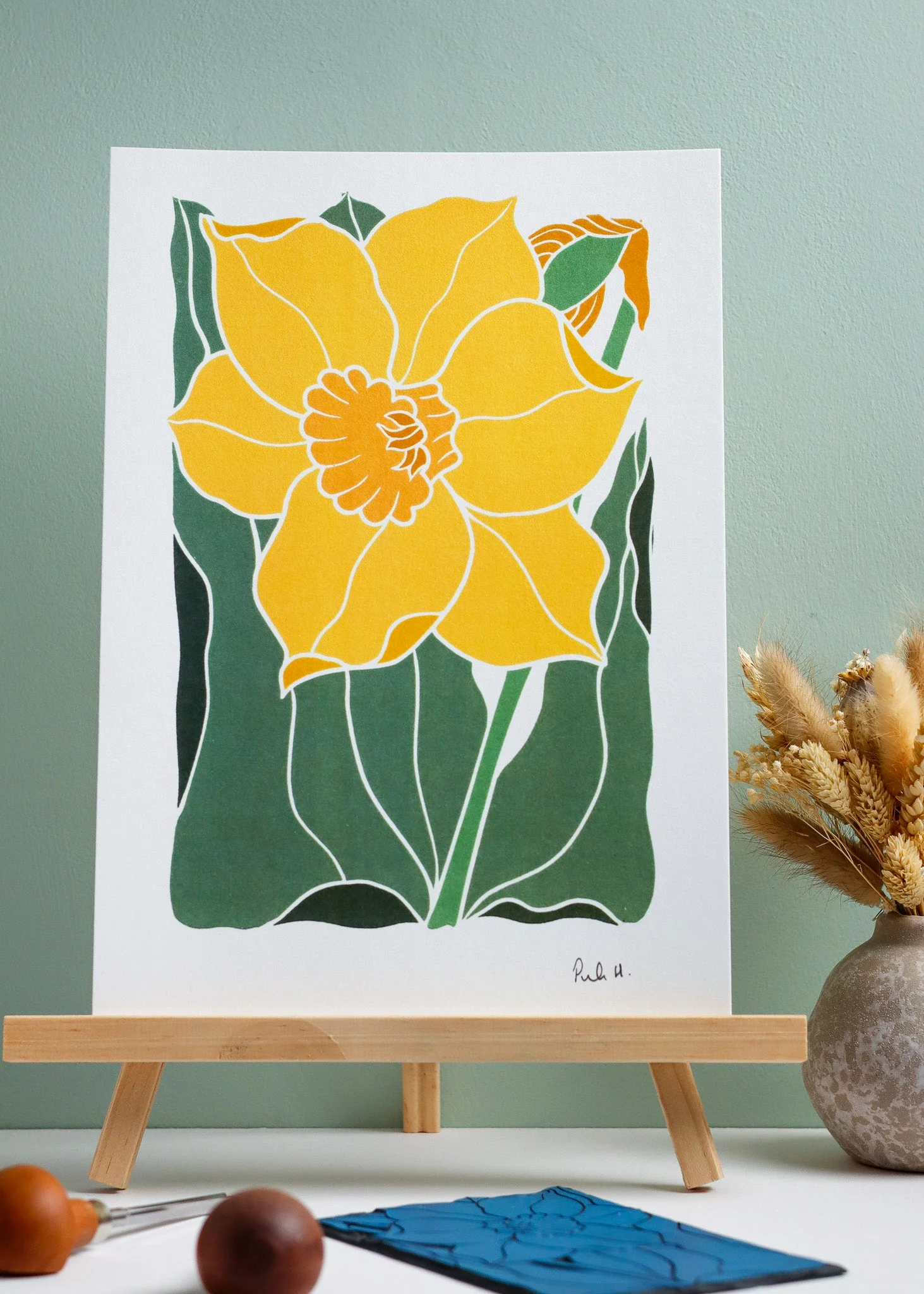 Dancing Daffodil | Art Print on Cotton Paper - Image 6