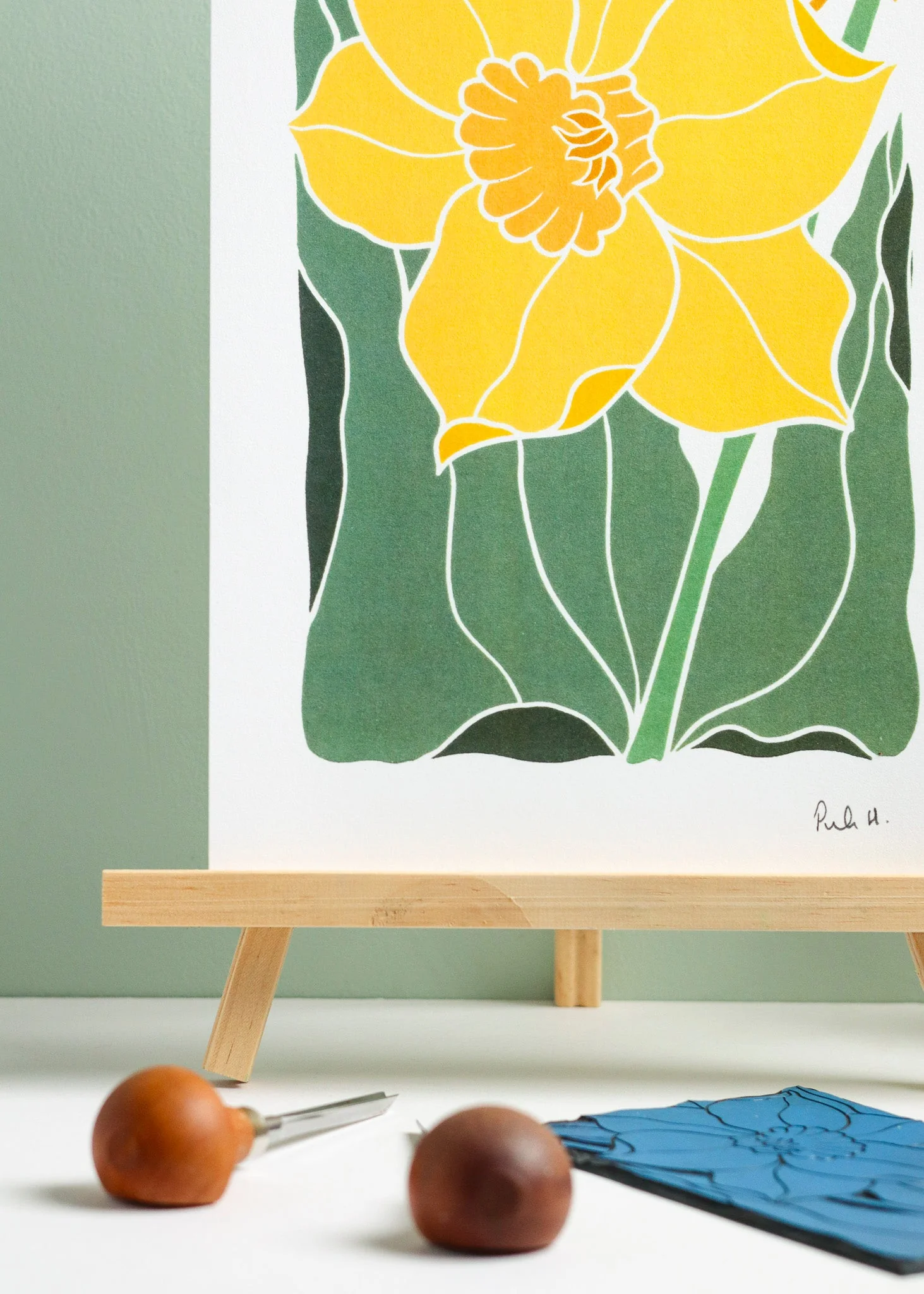 Dancing Daffodil | Art Print on Cotton Paper - Image 7