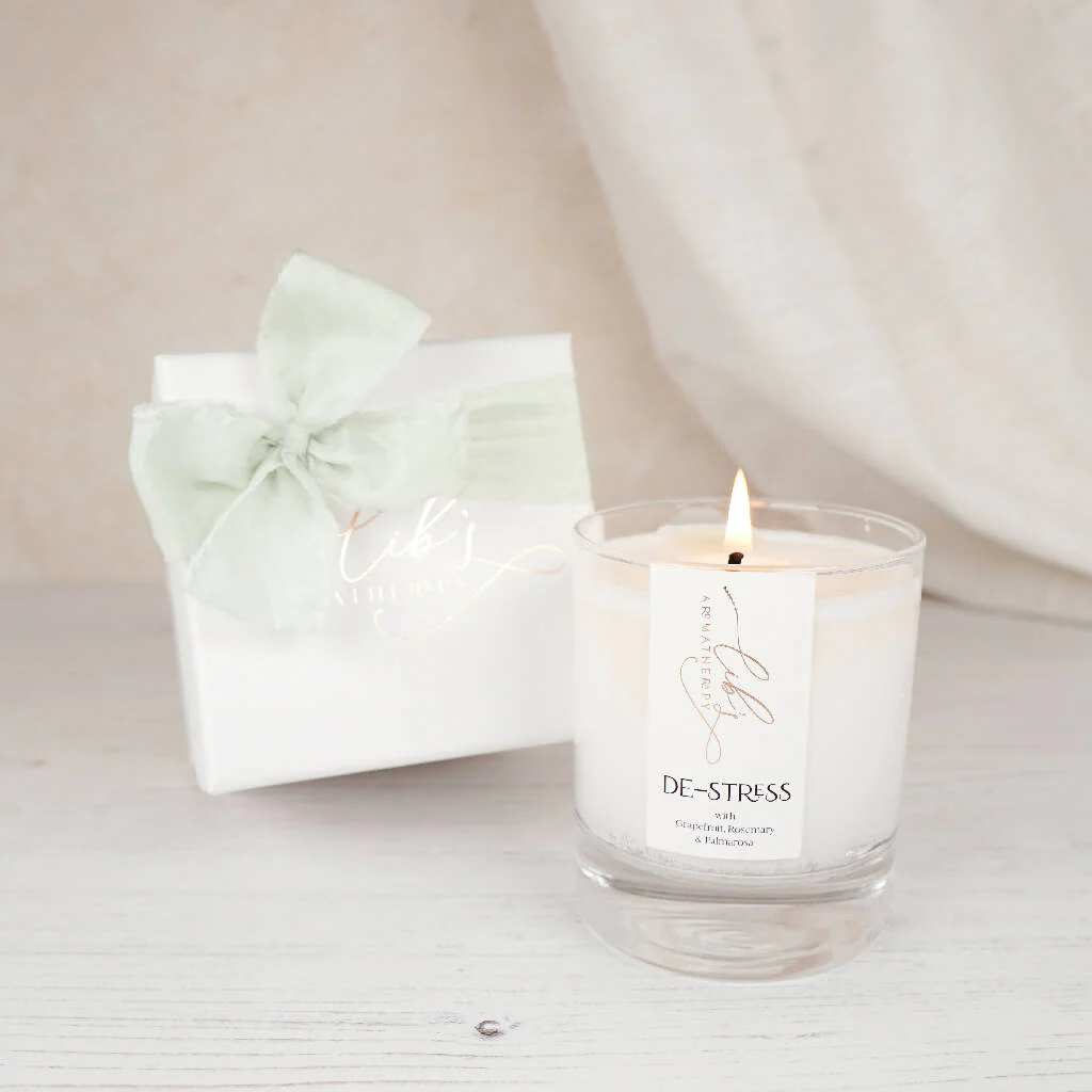 De-Stress Essential Oil Aromatherapy Candle - Image 5