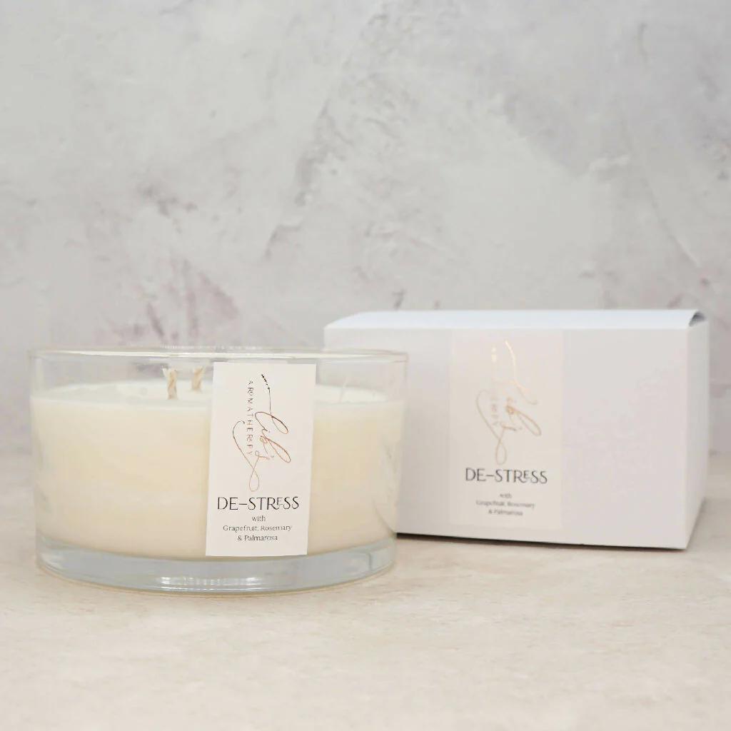 De-Stress Essential Oil Aromatherapy Candle - Image 7