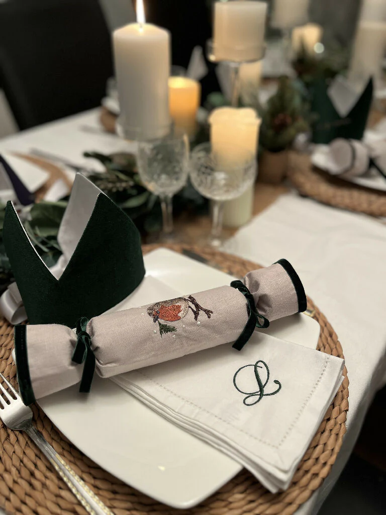 Deluxe Reusable Eco Linen Christmas Crackers- Woodland Animals - Image 6