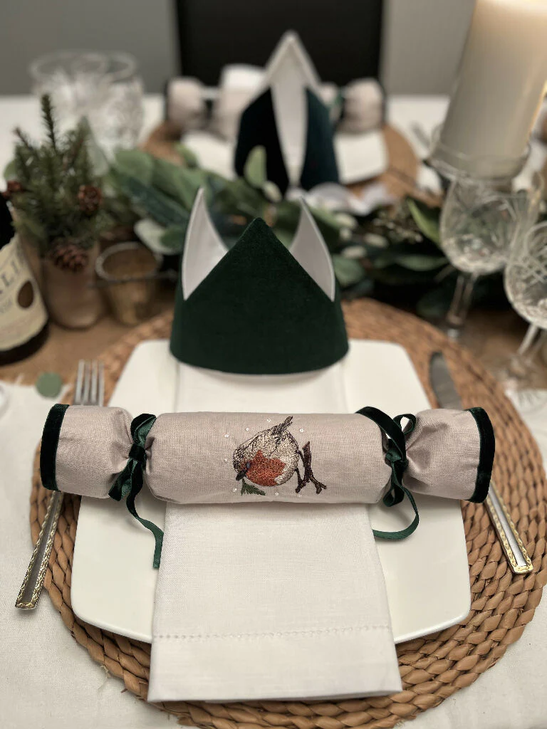 Deluxe Reusable Eco Linen Christmas Crackers- Woodland Animals - Image 7
