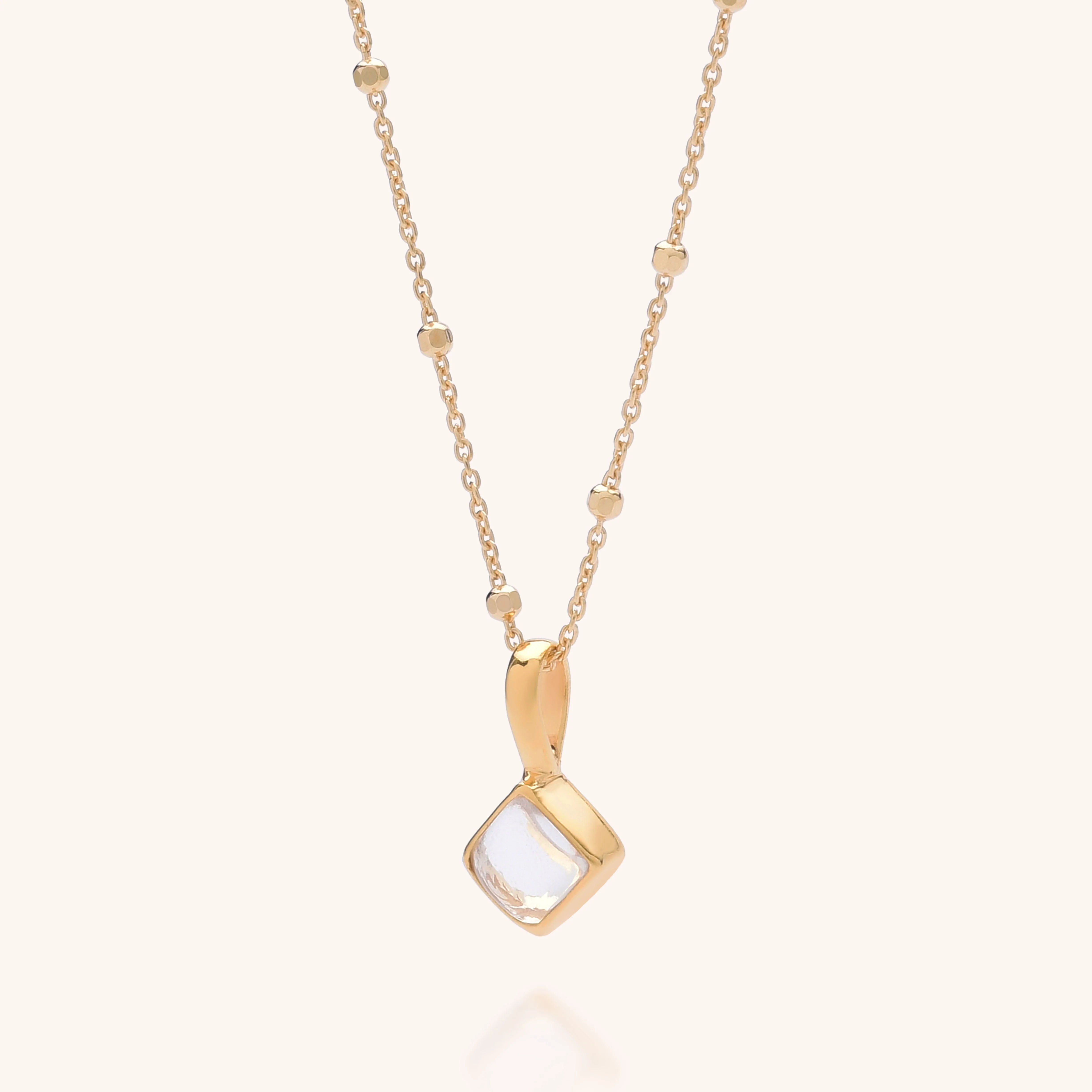 Diamond April Birthstone Necklace - Image 4