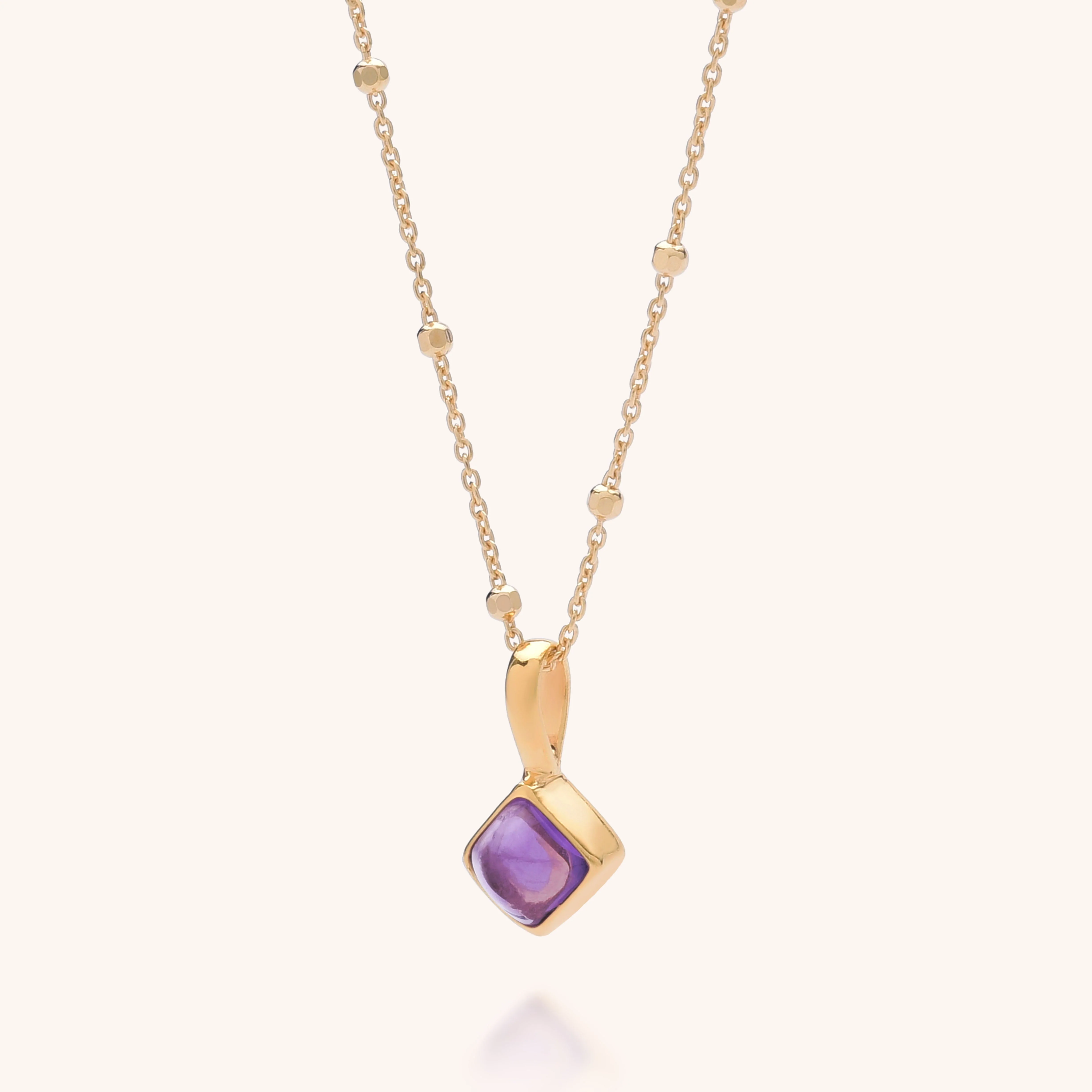 Diamond Birthstone Necklace February - Image 3