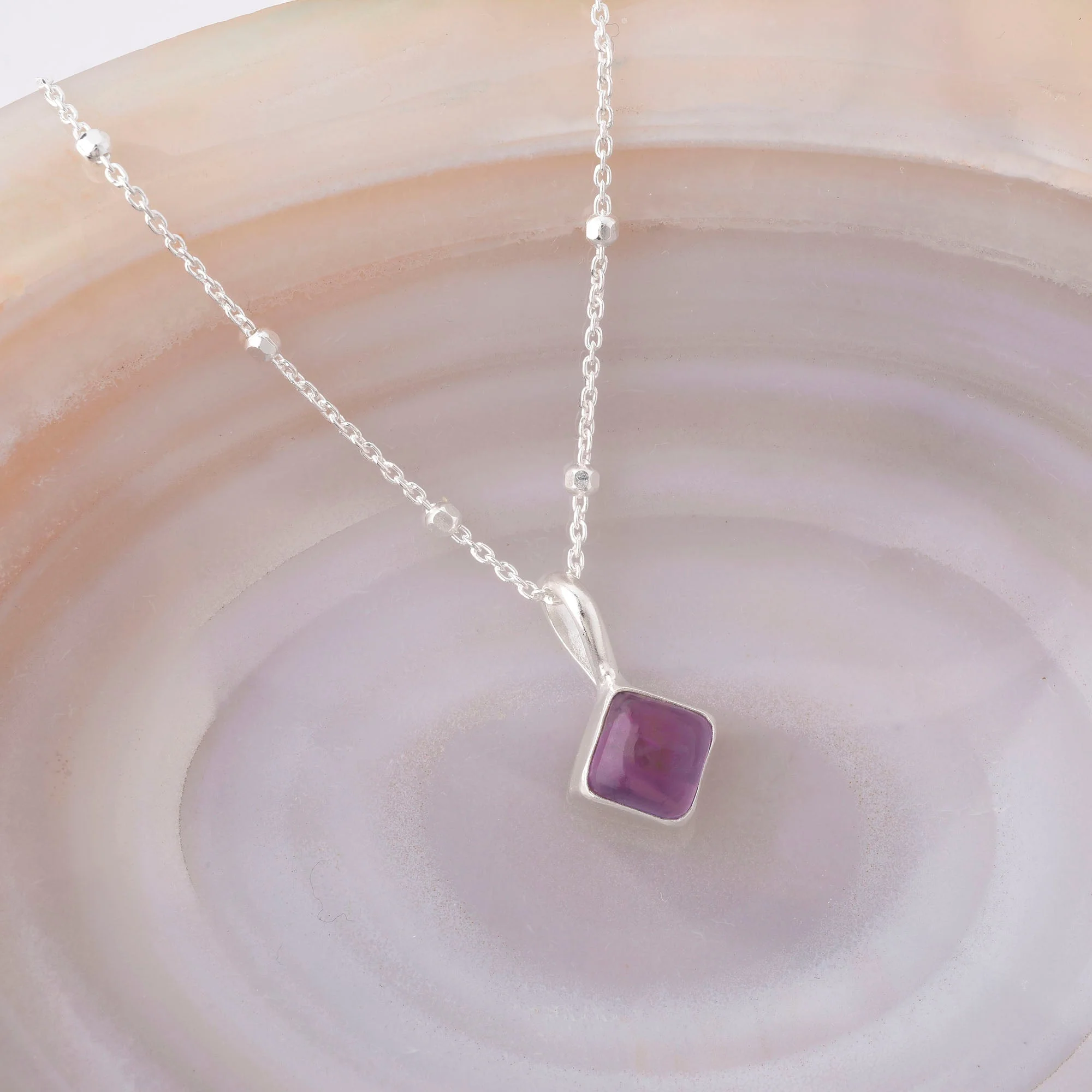 Diamond Birthstone Necklace February - Image 4