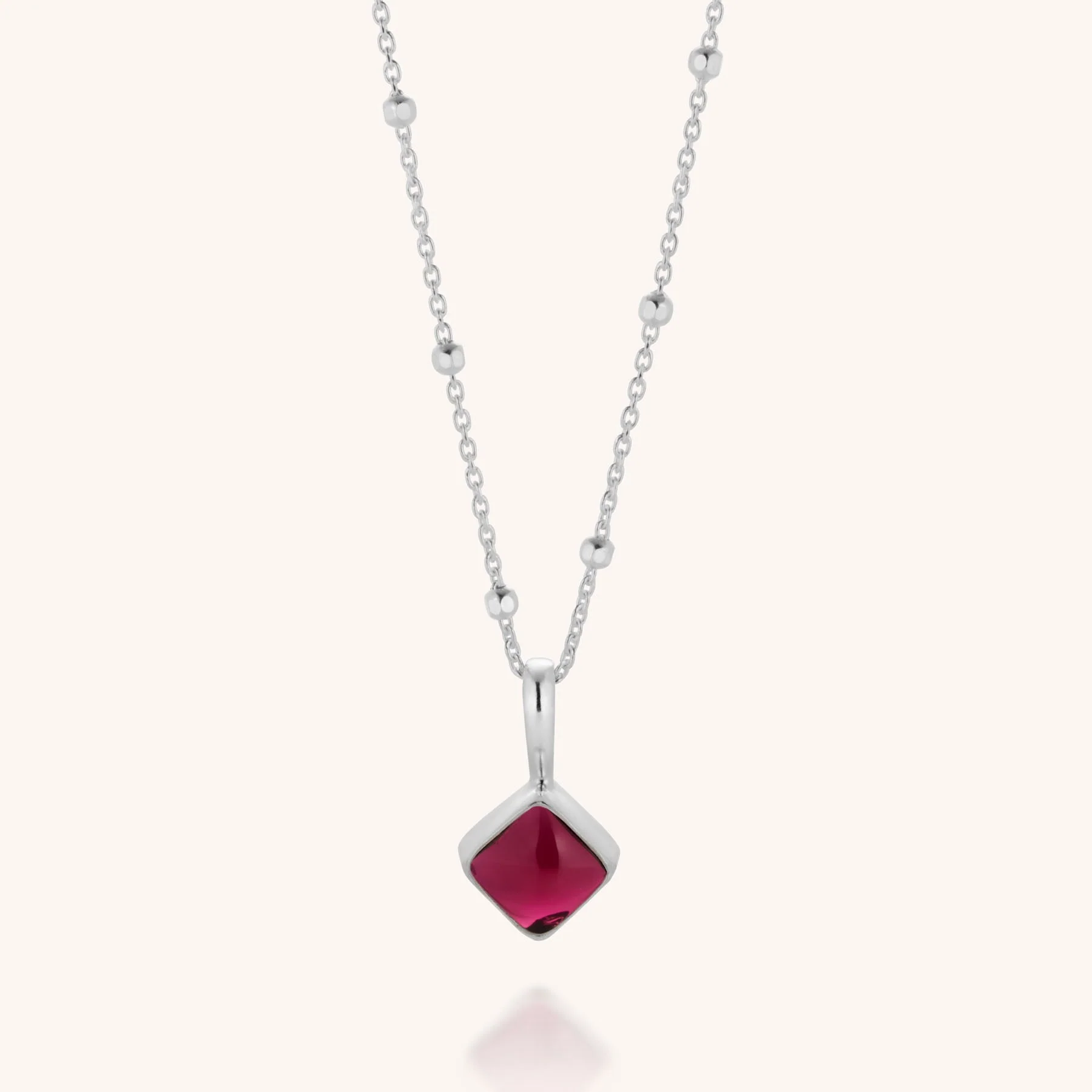 Diamond Birthstone Necklace January