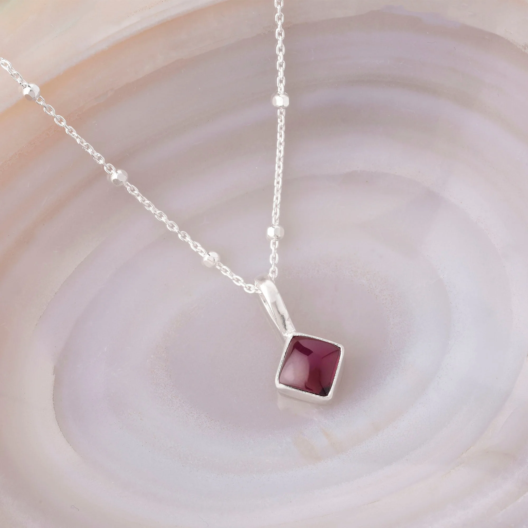Diamond Birthstone Necklace January - Image 2