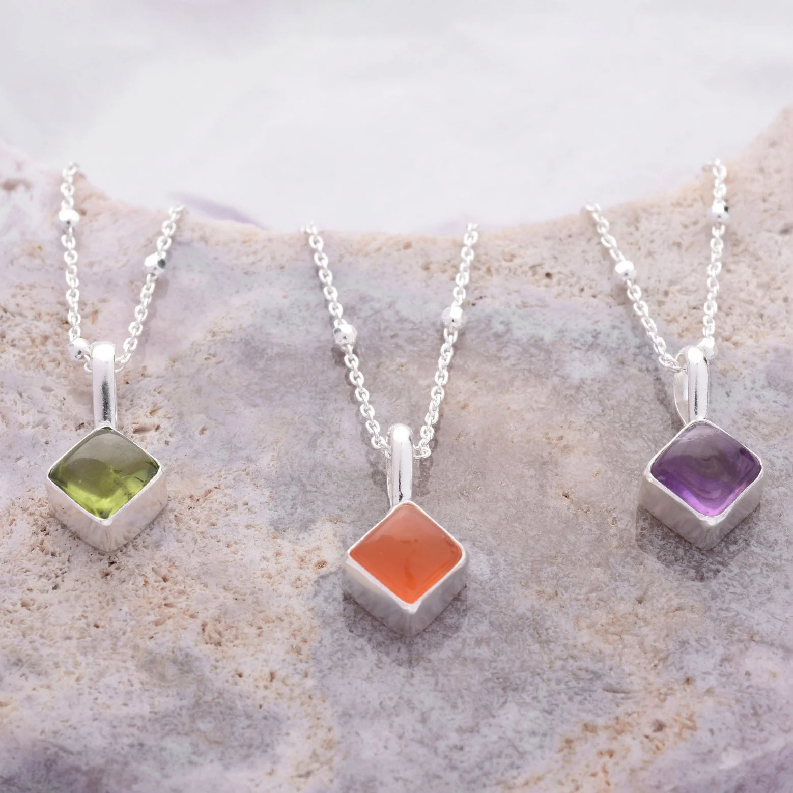 Diamond Birthstone Necklace January - Image 3