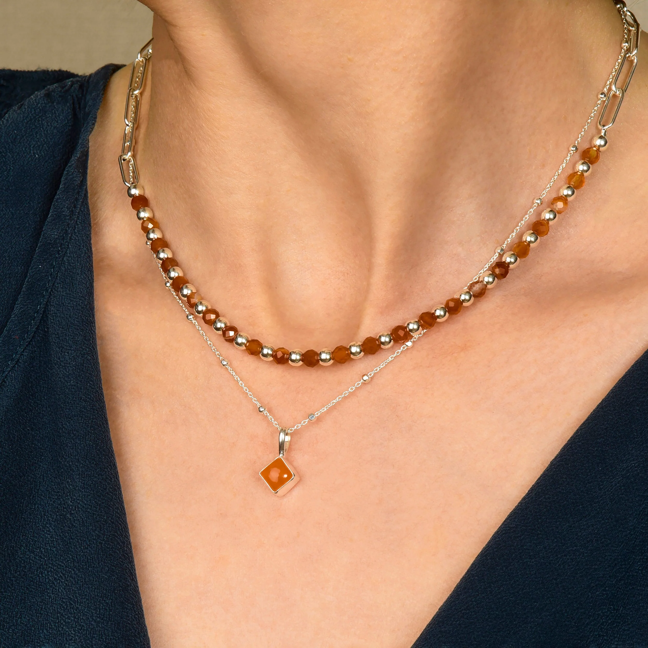 Diamond Birthstone Necklace July - Image 2