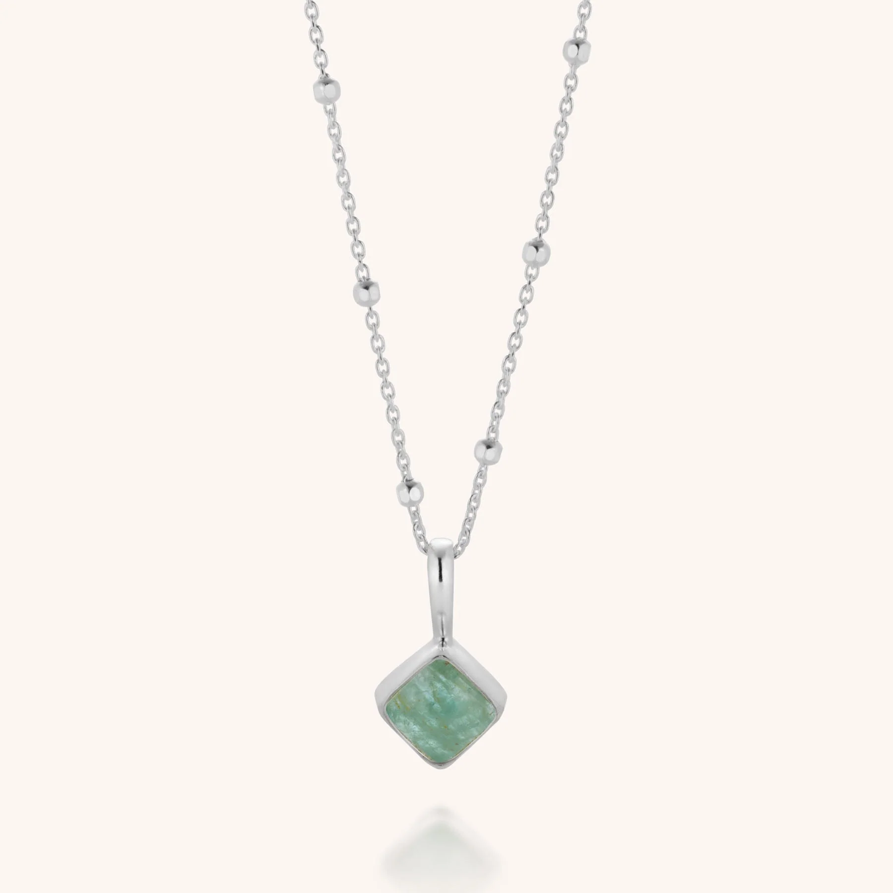 Diamond Birthstone Necklace March