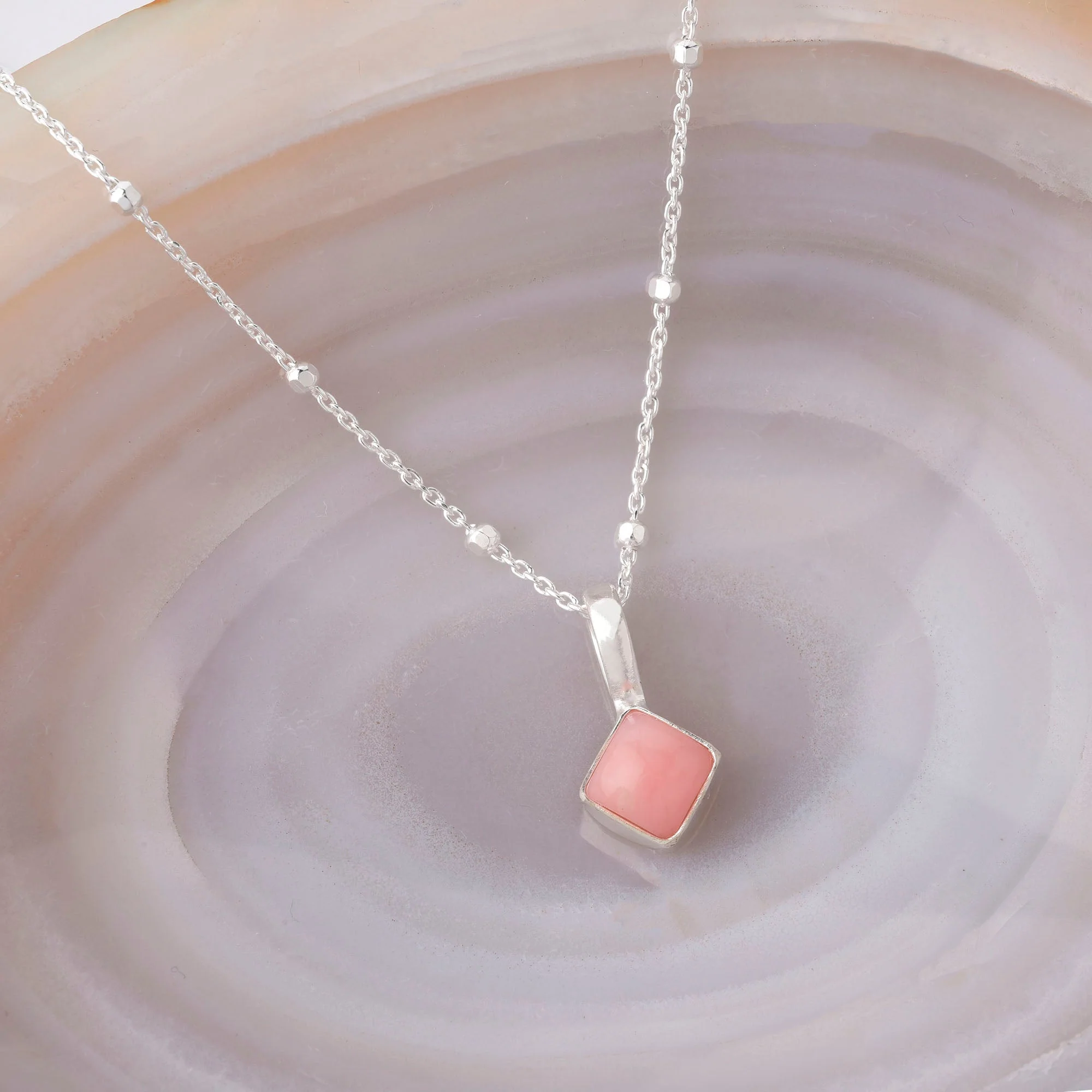 Diamond Birthstone Necklace October - Image 3