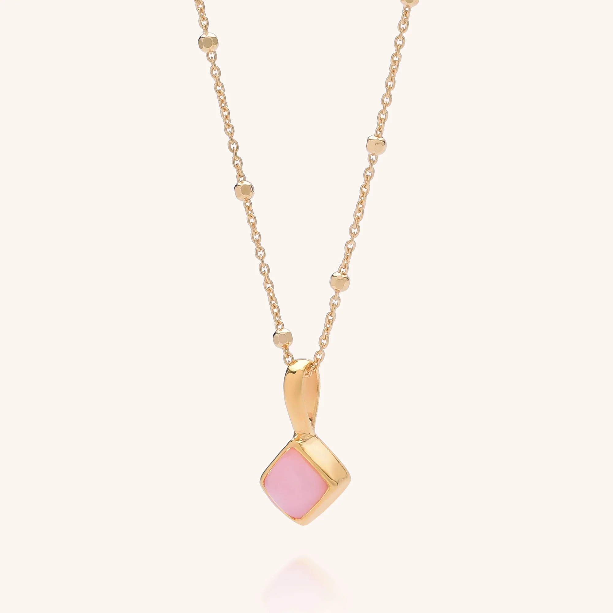 Diamond Birthstone Necklace October - Image 4