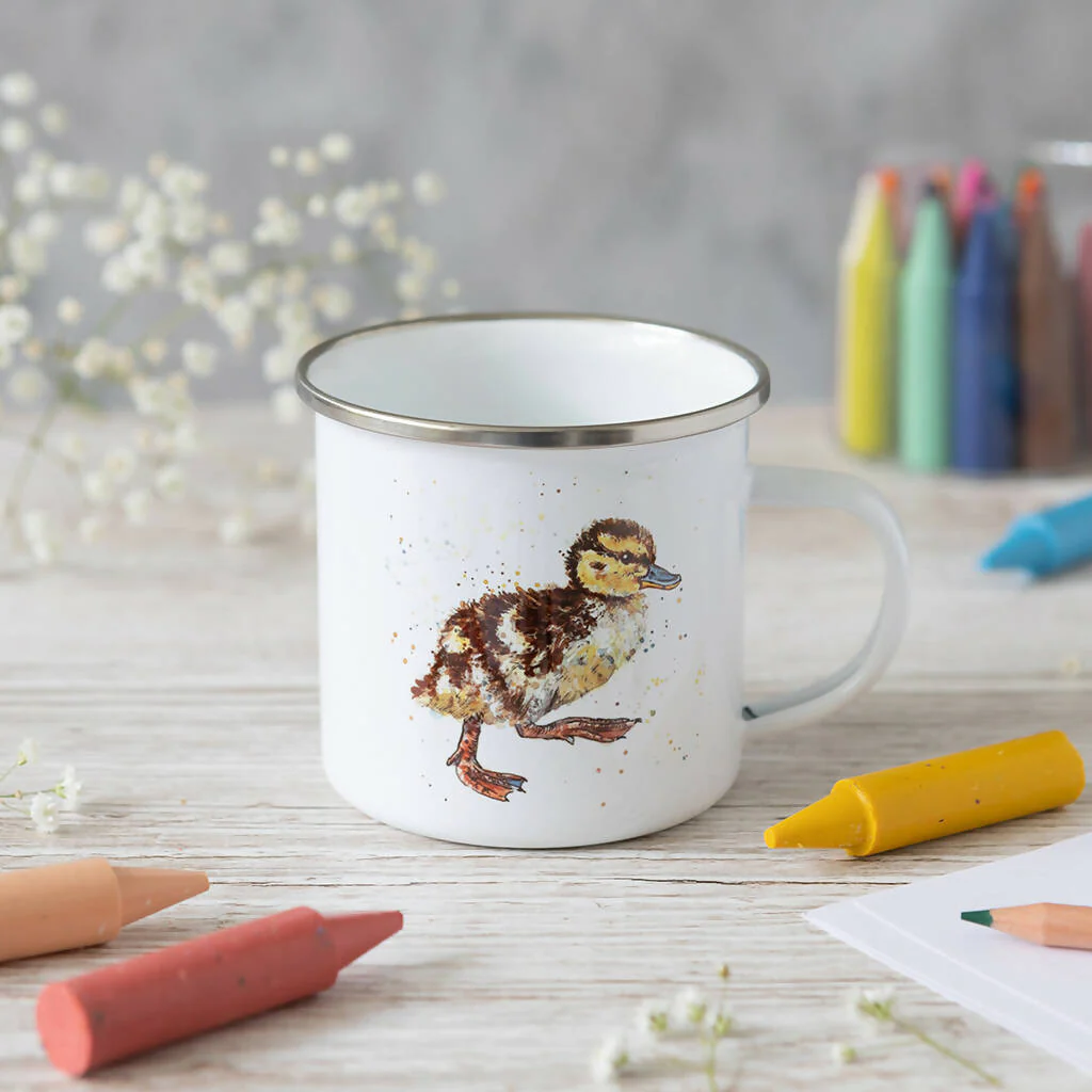 Duckling Enamel Mug in White - Image 2
