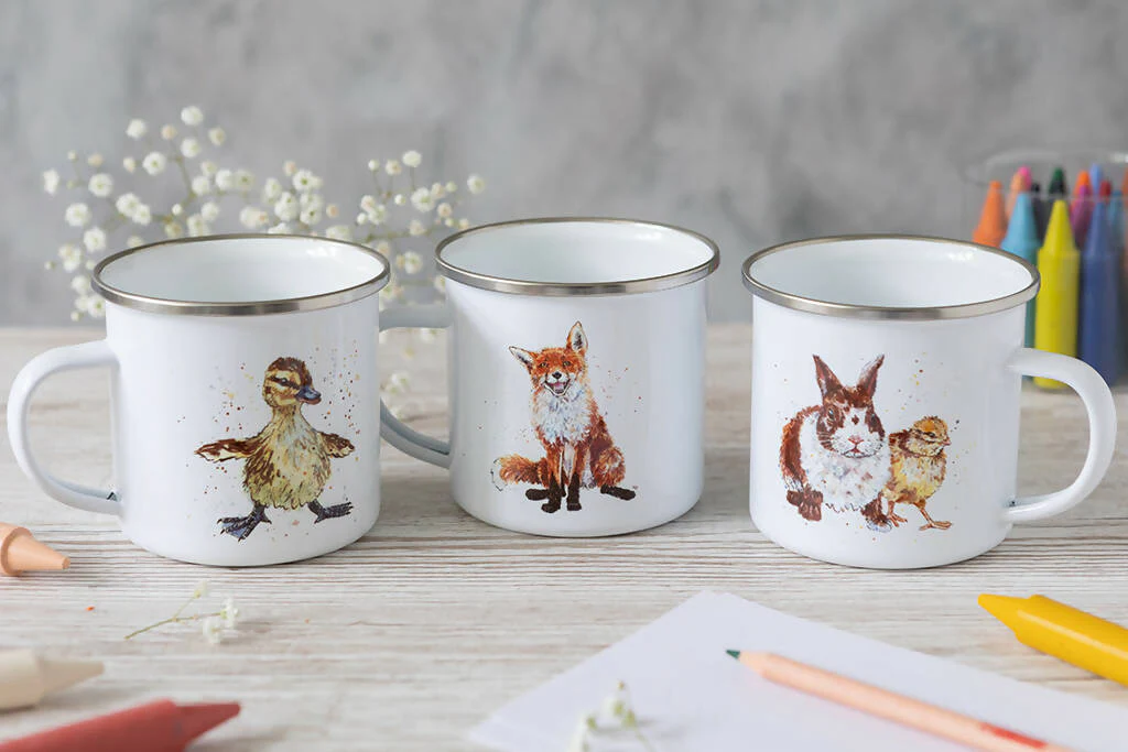 Duckling Enamel Mug in White - Image 3
