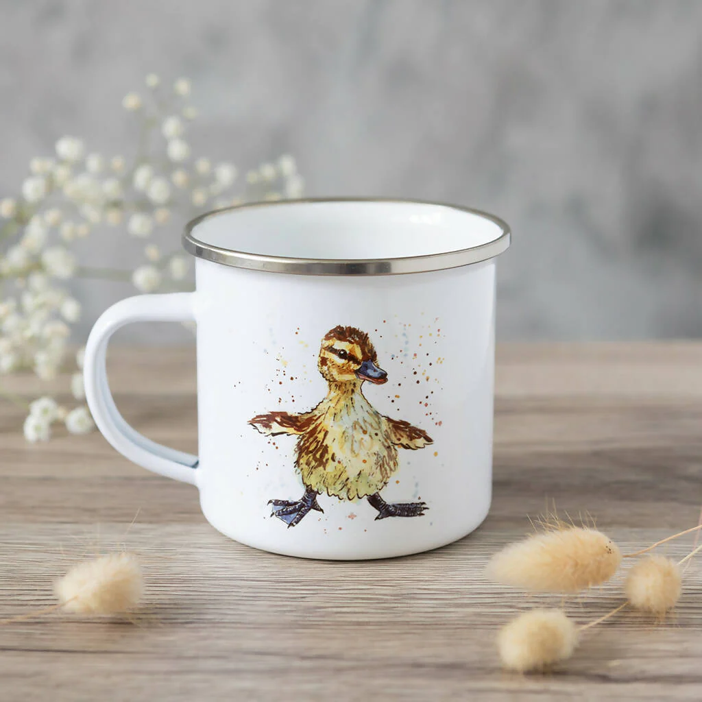 Duckling Enamel Mug in White - Image 4