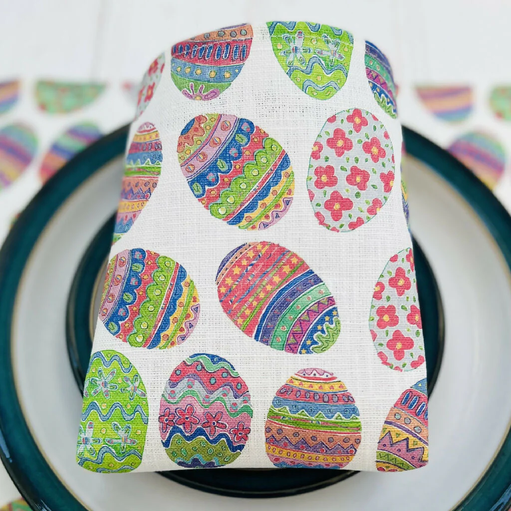 Easter Egg Linen Napkin Crackers - Image 5