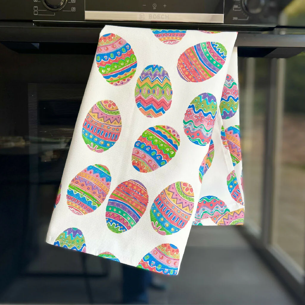 Easter Egg Organic Tea Towel - Image 2