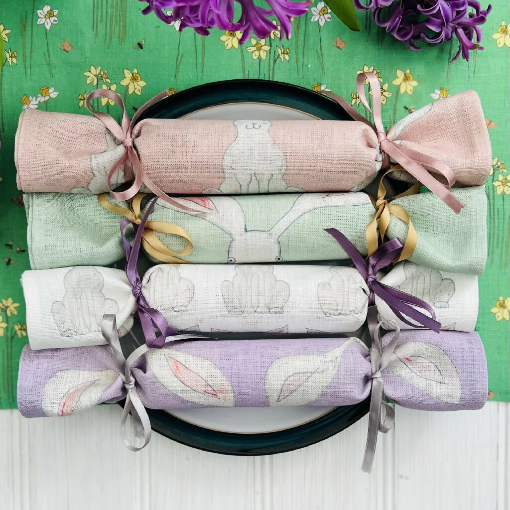 Easter Linen Napkin Crackers - Image 2