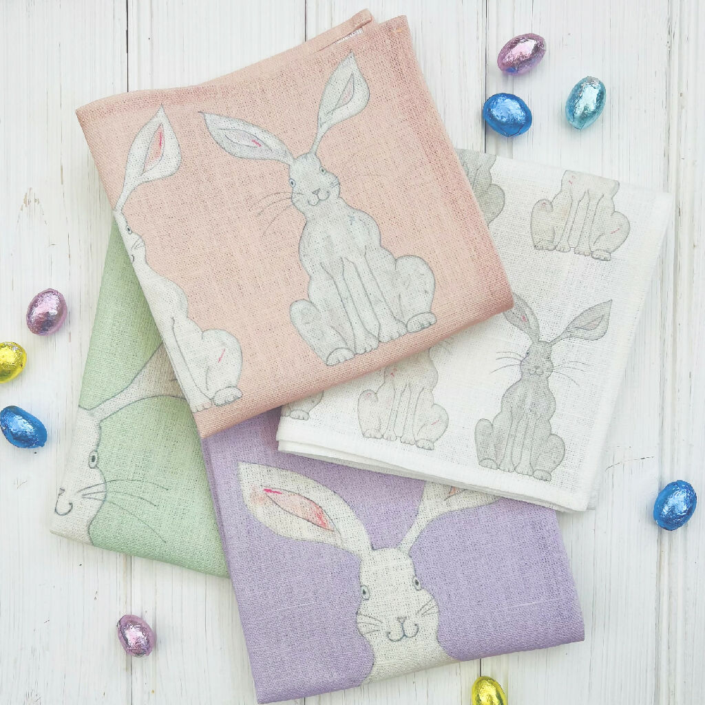 Easter Rabbit Linen Napkins - Image 2