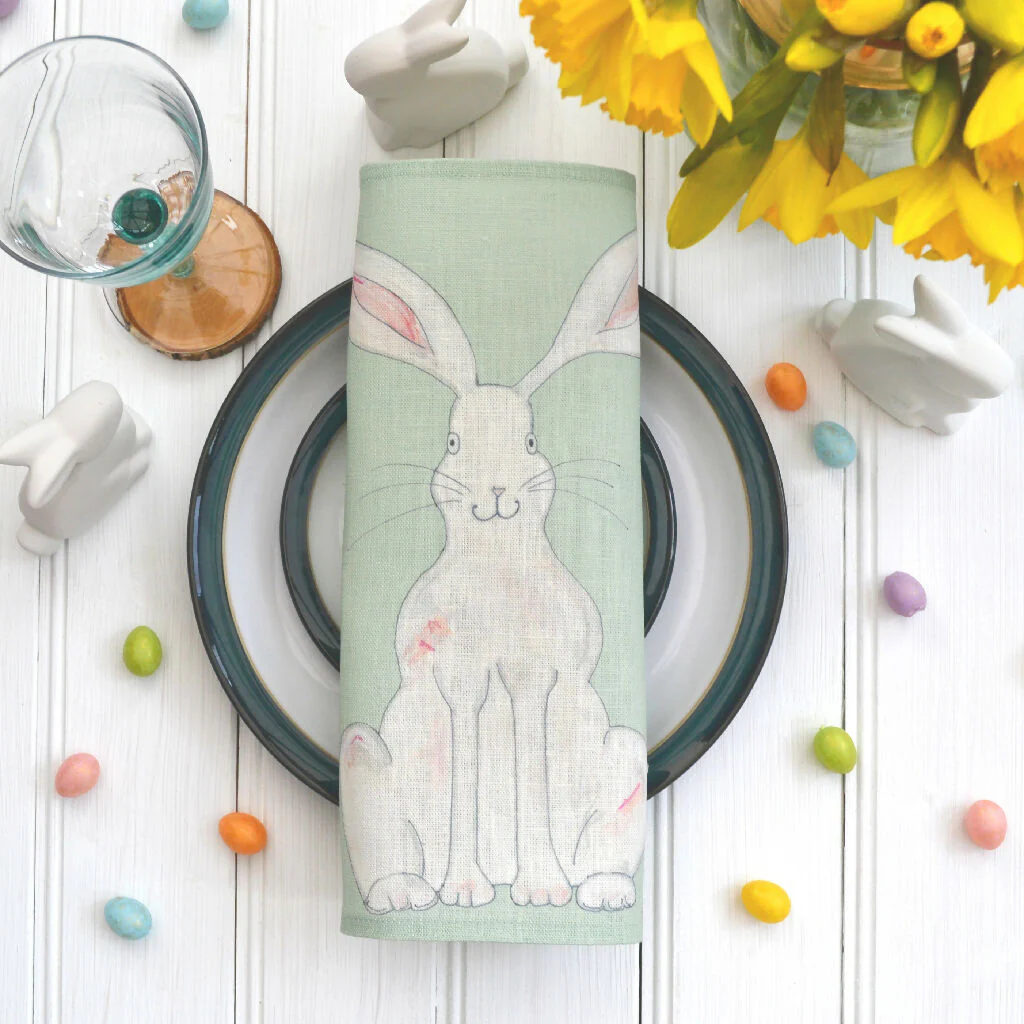 Easter Rabbit Linen Napkins - Image 8