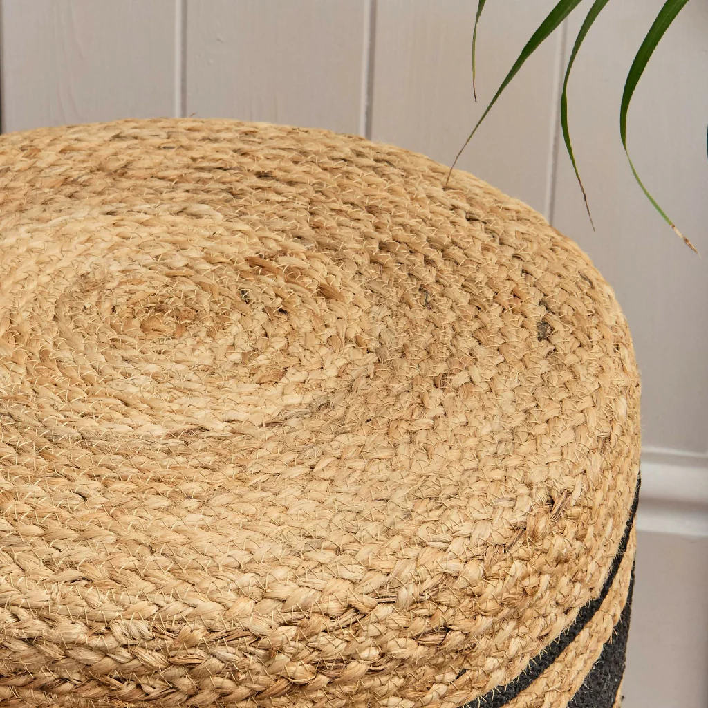 EcoBlend Jute Footstool Striped - Image 2