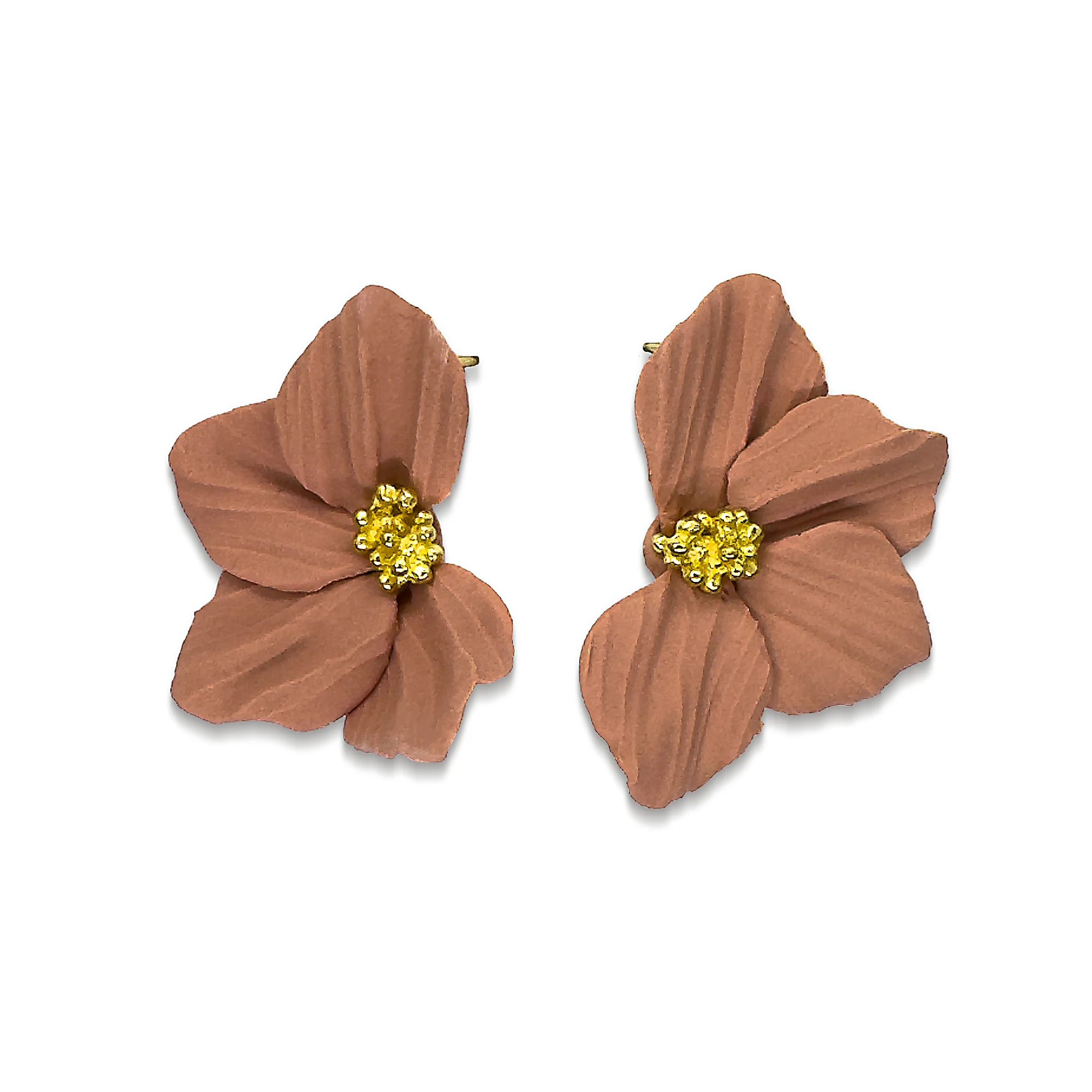 Ella Midi | Light Terracotta | Statement Earrings - Image 2