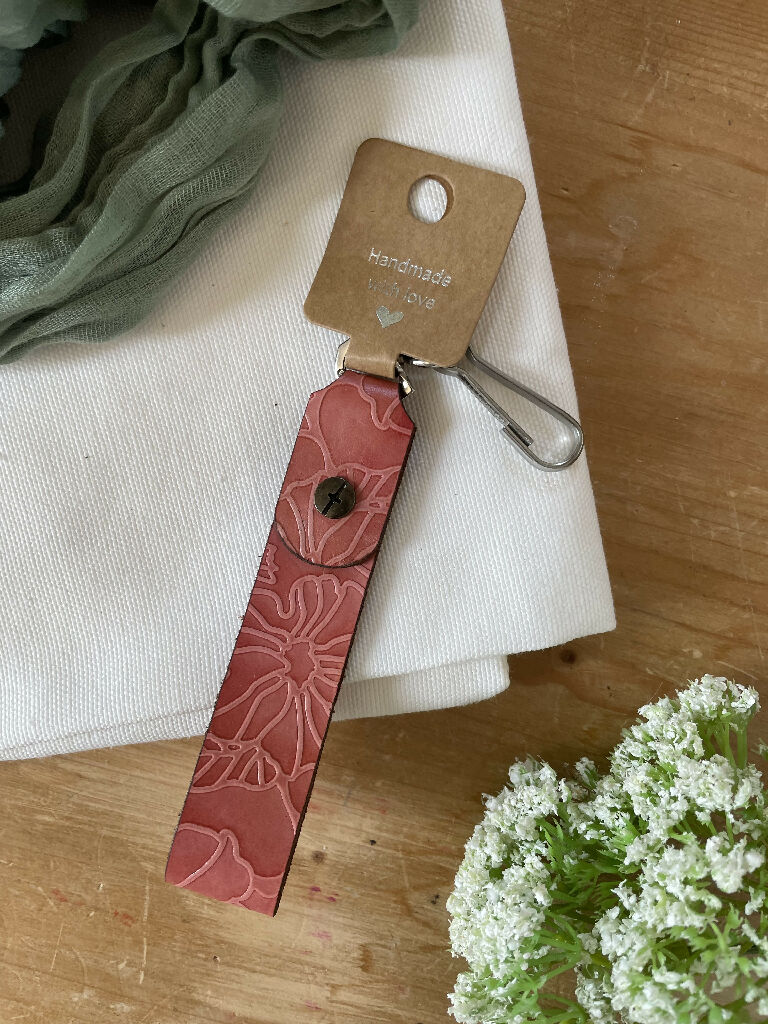 Embossed Leather Key Chain - Image 4
