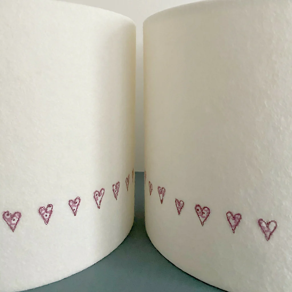 Embroidered Heart Liberty Print Lampshade - Image 4