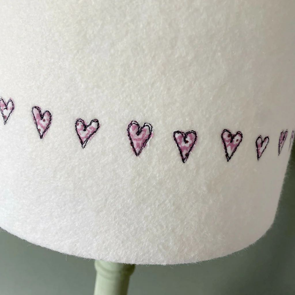 Embroidered Heart Liberty Print Lampshade - Image 5