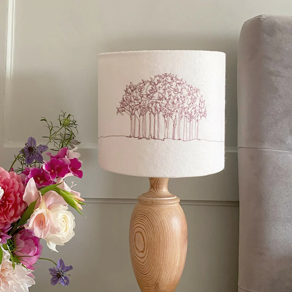 Embroidered Nearly There Trees Lampshade - Image 2