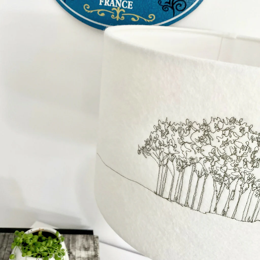 Embroidered Nearly There Trees Lampshade - Image 3