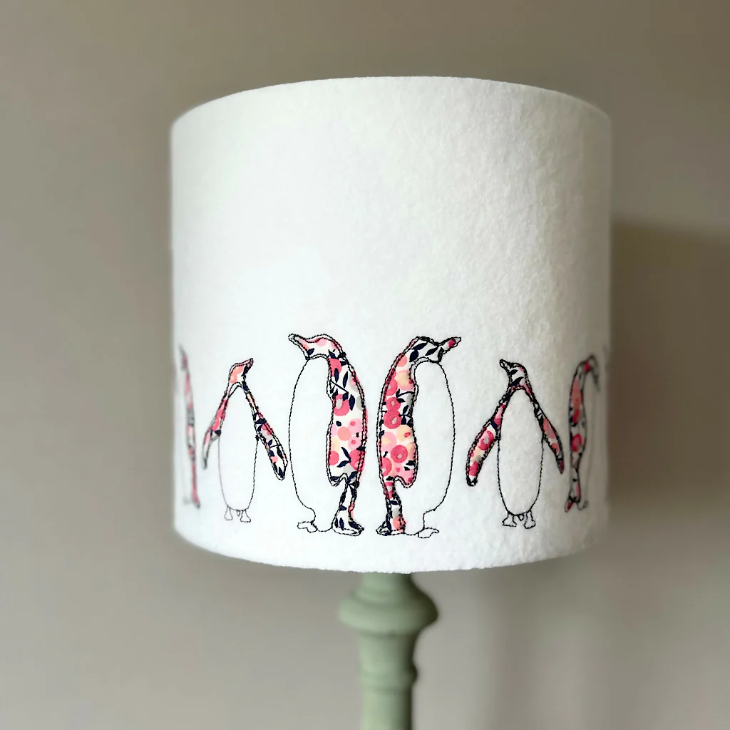 Embroidered Penguin Liberty Print Lampshade - Image 2