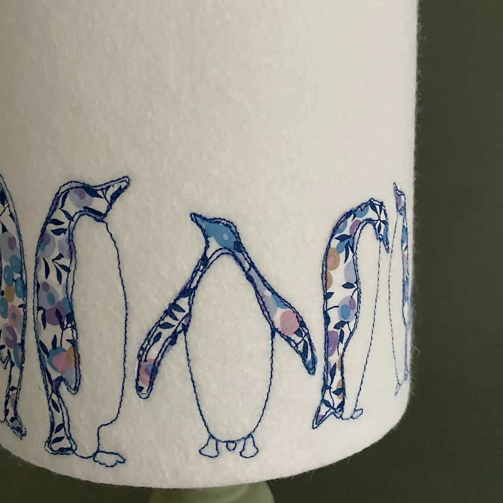 Embroidered Penguin Liberty Print Lampshade - Image 5