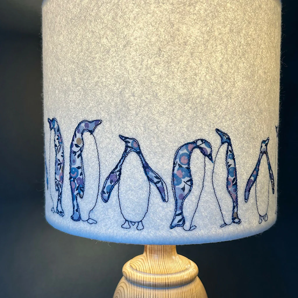 Embroidered Penguin Liberty Print Lampshade - Image 6
