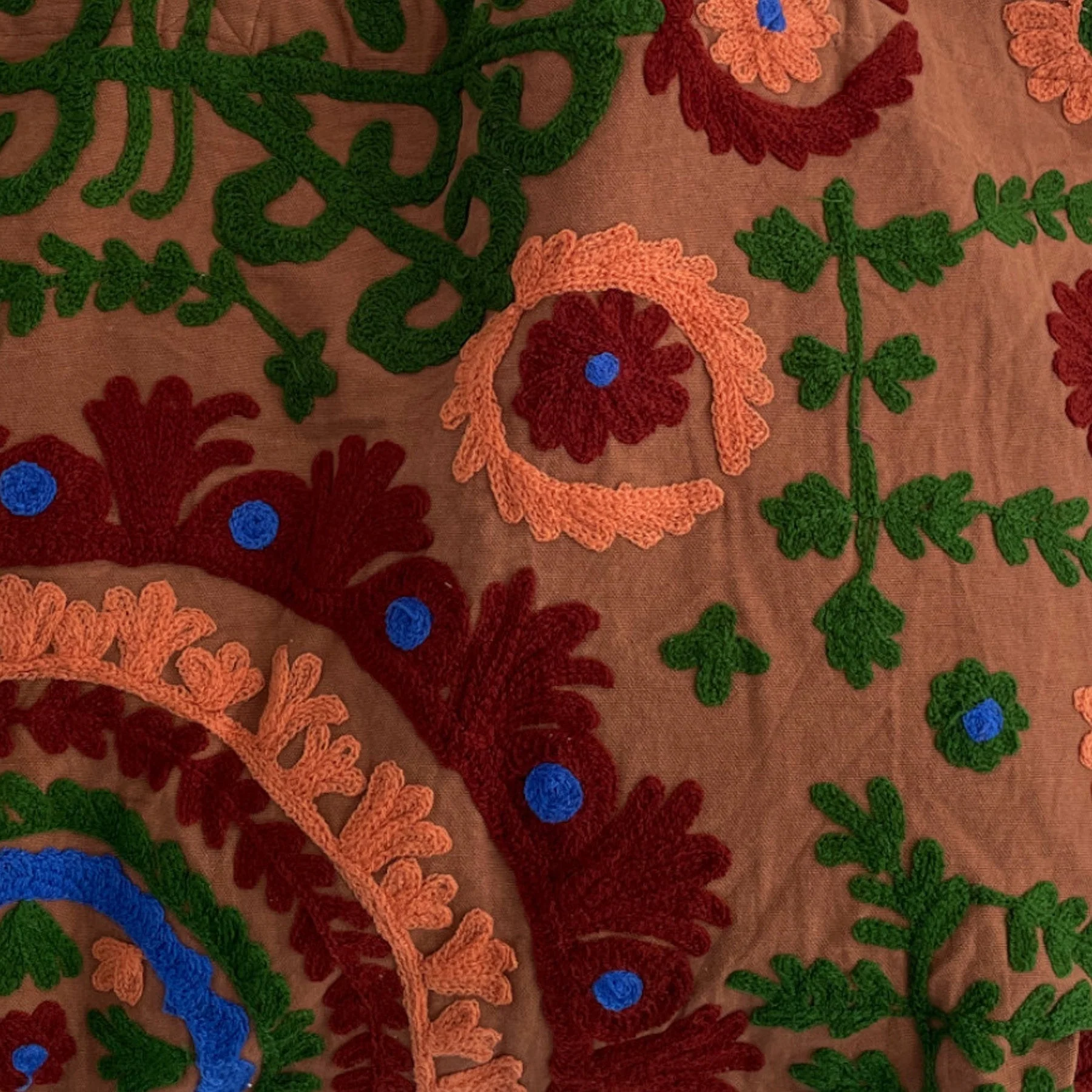 Embroidered Suzani Bag in Brown - Image 3
